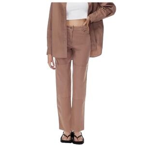 Aritzia Wilfred Carpenter Utility Pant Size 0 Taupe Mauve Pink